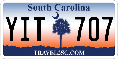 SC license plate YIT707