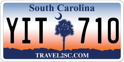SC license plate YIT710