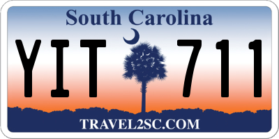SC license plate YIT711