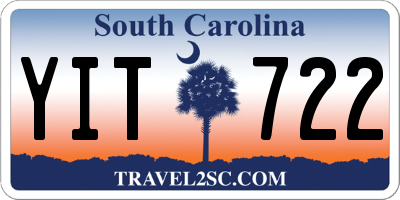 SC license plate YIT722
