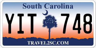 SC license plate YIT748