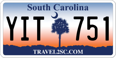 SC license plate YIT751