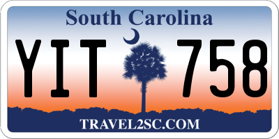 SC license plate YIT758