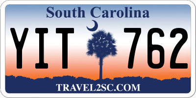SC license plate YIT762