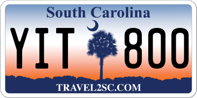 SC license plate YIT800