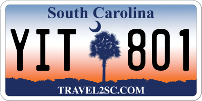 SC license plate YIT801