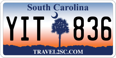 SC license plate YIT836