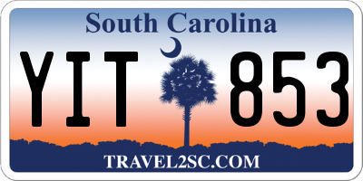 SC license plate YIT853