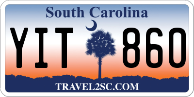 SC license plate YIT860