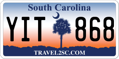 SC license plate YIT868