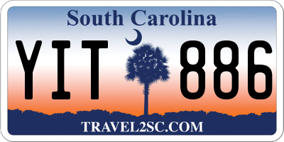 SC license plate YIT886