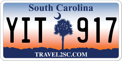 SC license plate YIT917