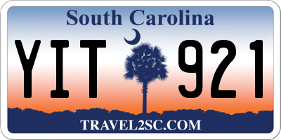 SC license plate YIT921