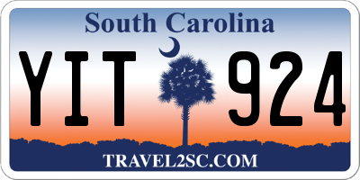 SC license plate YIT924