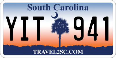 SC license plate YIT941