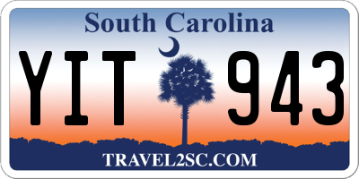 SC license plate YIT943