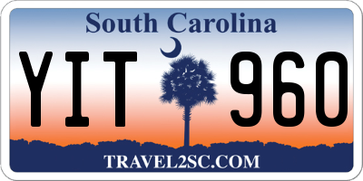 SC license plate YIT960