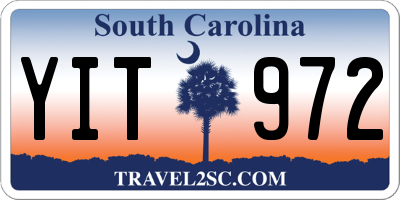 SC license plate YIT972