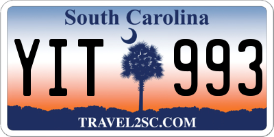 SC license plate YIT993
