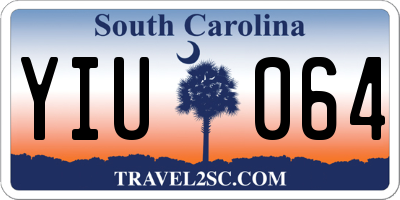 SC license plate YIU064