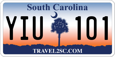 SC license plate YIU101