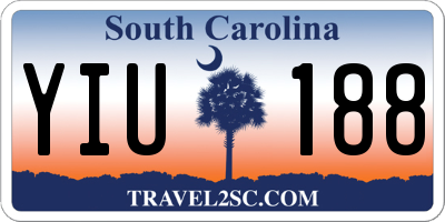 SC license plate YIU188