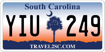 SC license plate YIU249