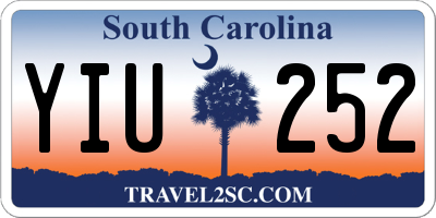 SC license plate YIU252