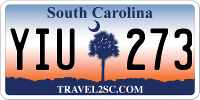 SC license plate YIU273