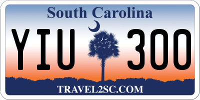 SC license plate YIU300