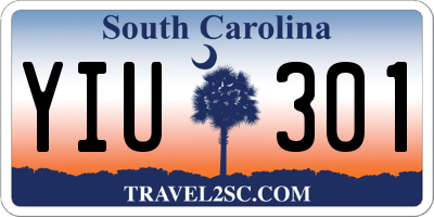 SC license plate YIU301