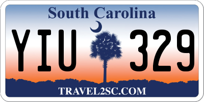 SC license plate YIU329