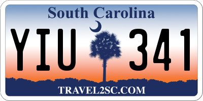 SC license plate YIU341
