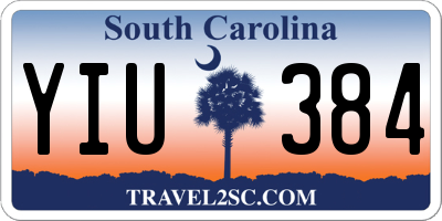 SC license plate YIU384