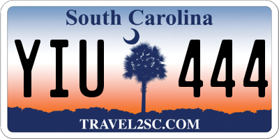 SC license plate YIU444