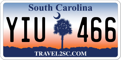 SC license plate YIU466