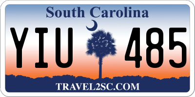 SC license plate YIU485