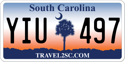 SC license plate YIU497