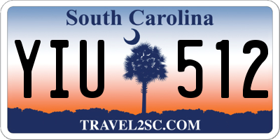 SC license plate YIU512