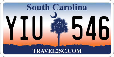 SC license plate YIU546