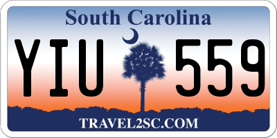 SC license plate YIU559