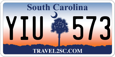 SC license plate YIU573