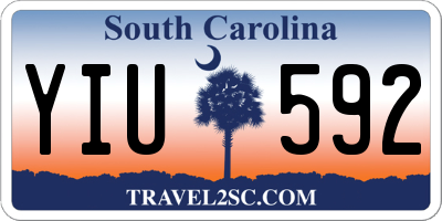 SC license plate YIU592