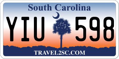 SC license plate YIU598