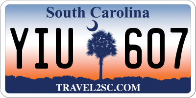 SC license plate YIU607