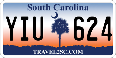 SC license plate YIU624