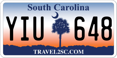 SC license plate YIU648