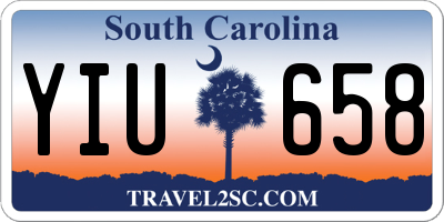 SC license plate YIU658
