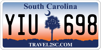 SC license plate YIU698