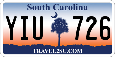 SC license plate YIU726